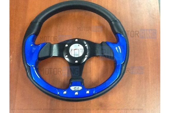 Спортивный руль R1 обод из экокожи с цветной вставкой для ВАЗ 2108-21099, 2110-2112, 2113-2115