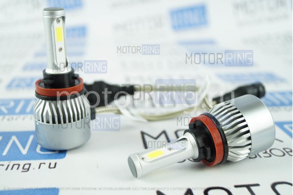 Светодиодные лампы C9 Super LED 6000LM 6000K H11