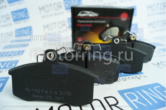 Тормозные колодки передние FORTECH для ВАЗ 2108-21099, 2110-2112, 2113-2115, Лада Калина, Калина 2, Гранта, Гранта FL, Приора, Датсун