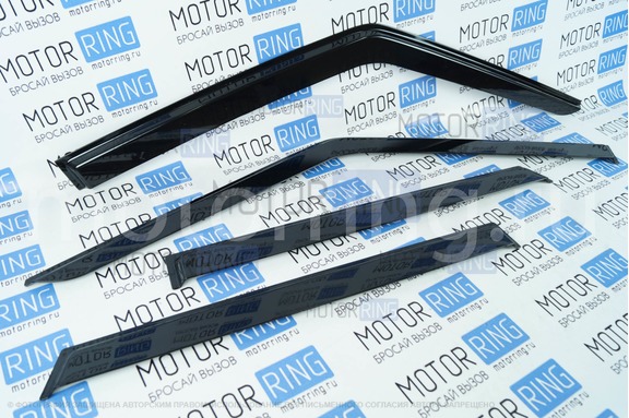 Дефлекторы Voron Glass серии Samurai гибкие для ВАЗ 2109, 21099, 2114, 2115