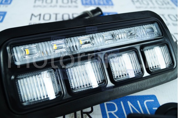 LED подфарники Тюн-Авто эконом с ДХО и динамическим поворотником для Лада 4х4, Нива Легенд