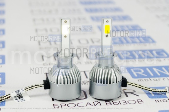 Светодиодные лампы C9 Black Super LED 6000K H1 (черная коробка)
