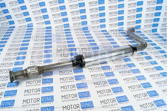 Резонатор Stinger Auto из нержавеющей стали с гофрой под паук для Лада Приора