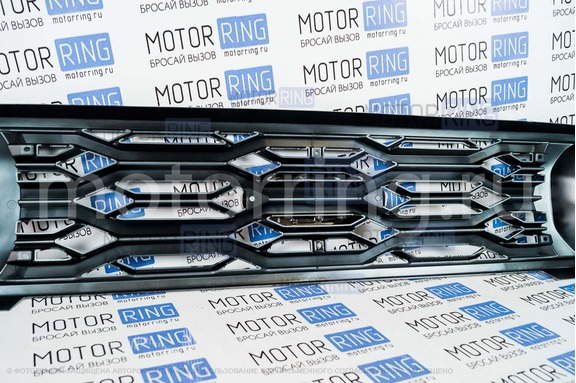 Решетка радиатора Titan темный хром с местом под шильдик Ладья для Лада Нива 4х4, Урбан