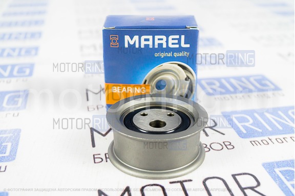 Натяжной ролик ГРМ двухрядный Marel Magnum для 8 кл ВАЗ 2108-21099, 2110-2112, 2113-2115, Лада Калина, Приора, Гранта в комплектации Стандарт, Ока