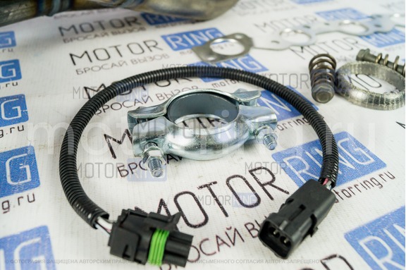Выпускной комплект Stinger Auto без глушителя (резонатор с гофрой) с пауком под 2 ДК для 16 кл Лада Приора, Приора 2 с двигателем 1.6 литра