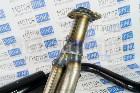 Выпускной комплект Stinger Auto без глушителя (резонатор с гофрой) с пауком под 2 ДК для 16 кл Лада Приора, Приора 2 с двигателем 1.6 литра