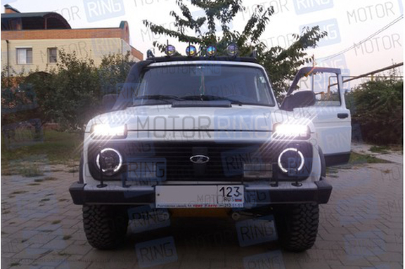 Оригинальный светодиодный (LED) подфарник Тюн-Авто с ДХО и динамическим поворотником для Лада 4х4 (Нива)