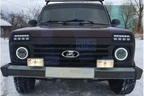 Оригинальный светодиодный (LED) подфарник Тюн-Авто с ДХО и динамическим поворотником для Лада 4х4 (Нива)