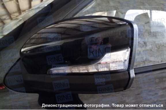 Бегающие повторители поворота Sal-Man Лексус Стайл хром отражатель (с квадратными секциями) в зеркала образца от 2014 года для Лада Гранта, Гранта FL, Калина, Калина 2, Датсун