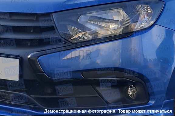 Накладки на молдинги переднего бампера для Лада Гранта FL