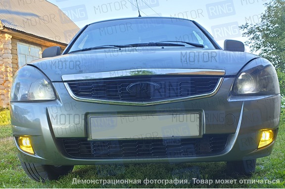 Диодные ПТФ Sal-Man двухцветные (бело-синий 6000К и желтый 3000К) 50W 4600lux для Лада Приора, Шевроле Нива с 2009 г.в., Лада Нива 2123, ГАЗ Газель