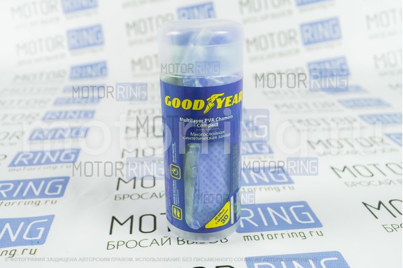 Салфетка Goodyear из синтетической замши с тиснением в тубе 43х32 см