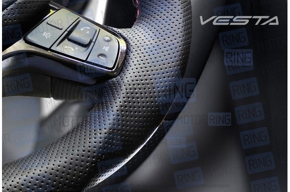 Анатомическое рулевое колесо Ferrum Group GRAND SPORT со вставками из алькантары для Лада Веста, Икс Рей, Ларгус FL