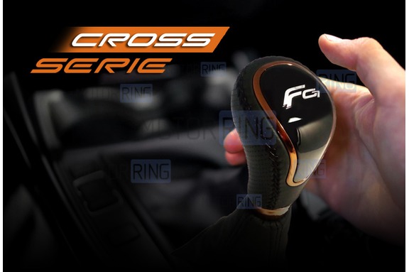 Ручка КПП с пыльником Ferrum Group Cross Serie обшитая экокожей для Лада Веста
