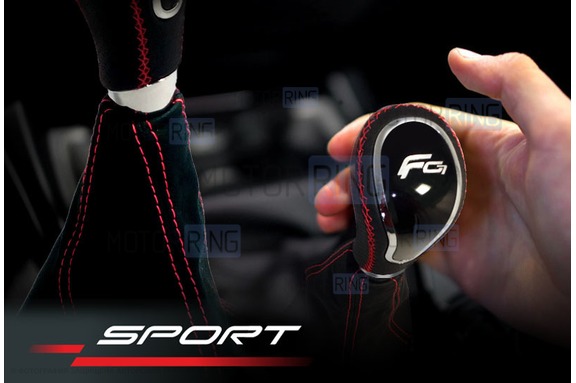 Ручка КПП с пыльником Ferrum Group Sport обшитая экокожей для Лада Веста