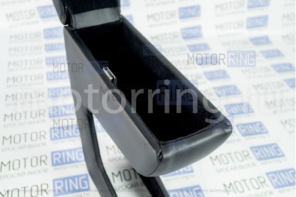 Подлокотник бокс ArmAuto из экокожи с магнитной застежкой для Nissan Terrano, Renault Duster 2009-2021 г.в., Logan 2005-2013 г.в., Sandero 2007-2012 г.в., Daewoo Matiz
