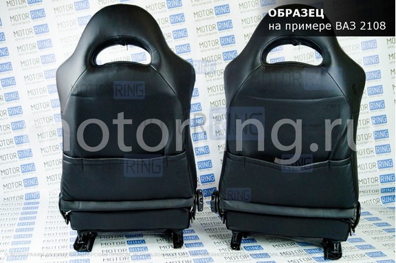 Комплект анатомического салона Recaro в сборе экокожа с алькантарой (строчка Соты) для ВАЗ 2110, Лада Приора седан