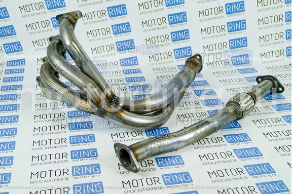 Паук 4-2-1 Stinger sport из нержавеющей стали на Hyundai Accent 16V с виброкомпенсатором
