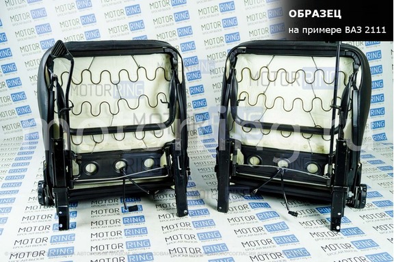 Комплект анатомического салона Recaro в сборе экокожа с алькантарой (цветная строчка Ромб/Квадрат) для ВАЗ 2110, Лада Приора седан