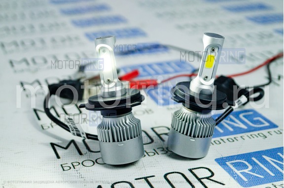 Светодиодные лампы S9 LED 6000K H4