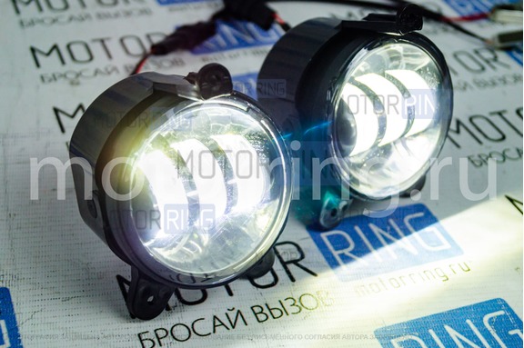 Диодные ПТФ 30W для Лада Приора (аналог)