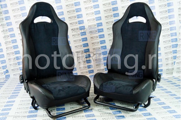 Комплект анатомического салона Recaro в сборе экокожа с алькантарой для ВАЗ 2108-21099, 2113-2115, 5-дверная Нива 2131