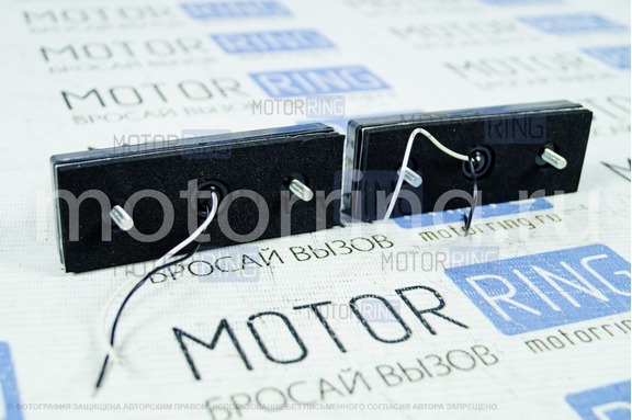 LED повторители поворотника с рисунком (квадраты) белые для Лада 4х4, Нива Легенд