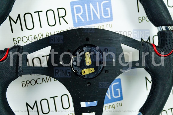 Спортивный руль Rtech обод из экокожи с цветными вставками для ВАЗ 2108-21099, 2110-2112, 2113-2115