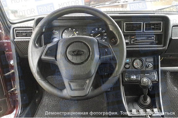 Руль Барс анатомический со вставками черный лак для ВАЗ 2101-2107, Лада 4х4, Нива Легенд