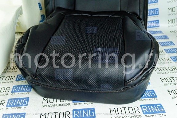 Комплект для сборки сидений Recaro экокожа (центр с перфорацией) для ВАЗ 2108-21099, 2113-2115, 5-дверная Нива 2131
