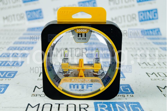 Галогеновые лампы H1 MTF Light Aurum 12V 55W 3000K для ВАЗ 2103, 2106, 2110-2112, 2113-2115, Лада Веста, Икс Рей, Калина, Калина 2, Приора, Шевроле/Лада Нива