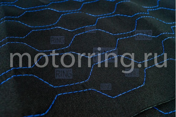 Обивка сидений (не чехлы) ткань с черной тканью 10мм (цветная строчка Соты) для ВАЗ 2107