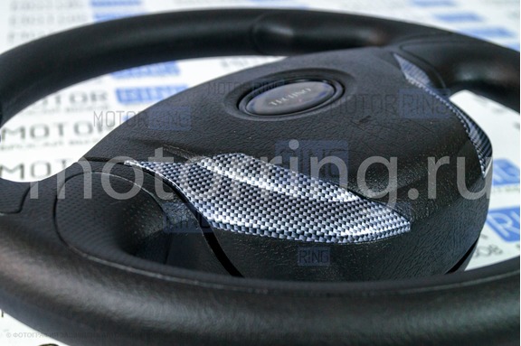 Руль Grand Turbo анатомический со вставками под карбон для ВАЗ 2101-2107, Лада 4х4, Нива Легенд