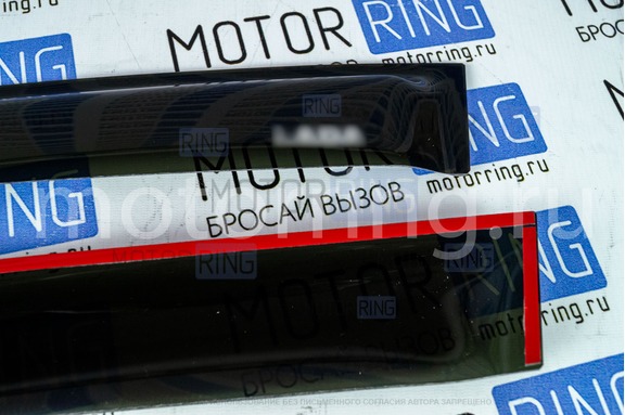 Дефлекторы (ветровики) дверей под зеркала с малым уголком для ВАЗ 2110, 2112, Приора седан, хэтчбек