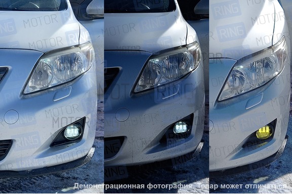Двухцветные (3000 и 6000к) диодные противотуманные фары Sal-Man 50W 4600lux для Тойота, Лексус