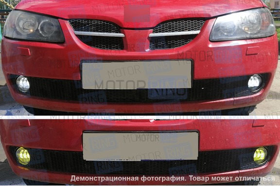 Двухцветные диодные ПТФ Sal-Man 50W 4600lux (бело-синий 6000К и желтый 3000К) для Nissan X-Trail, Almera, Teana, Primera, Qashqai