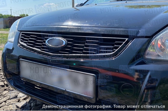 Оригинальная решетка радиатора и бампера с шильдиком для Лада Приора SE седан, Приора 2