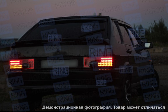 Светодиодные задние фонари красные с тонированной полосой для ВАЗ 2108-21099, 2113, 2114