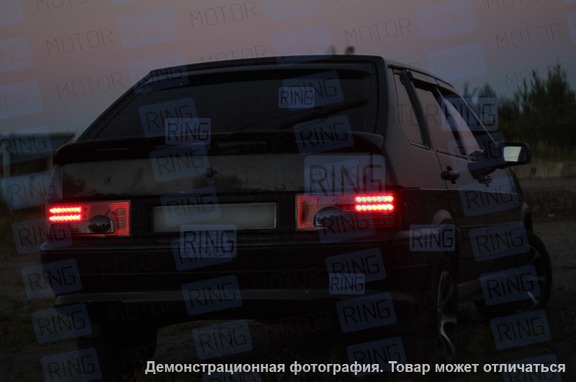 Светодиодные задние фонари красные с тонированной полосой для ВАЗ 2108-21099, 2113, 2114