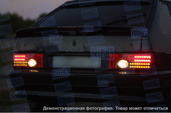 Светодиодные задние фонари красные с тонированной полосой для ВАЗ 2108-21099, 2113, 2114