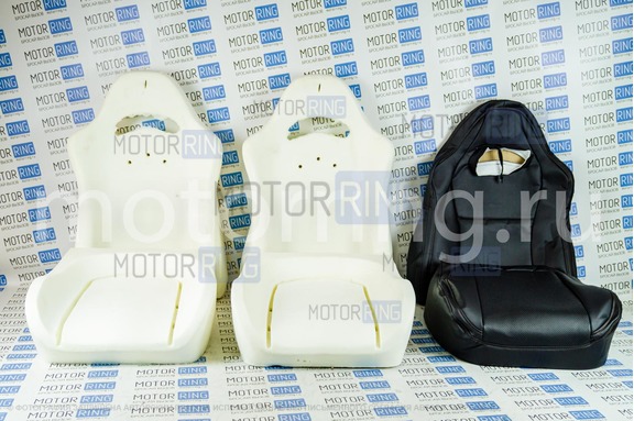 Комплект для сборки сидений Recaro экокожа (центр с перфорацией) для 3-дверную Лада 4х4 (Нива) 21213, 21214