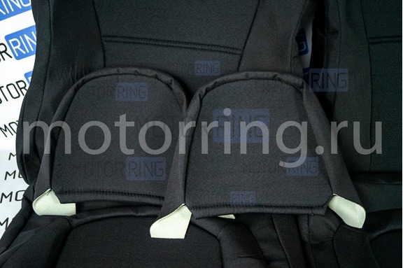 Обивка (не чехлы) сидений Recaro черная ткань (центр черная ткань 10мм) для ВАЗ 2111, 2112, Лада Приора хэтчбек, универсал