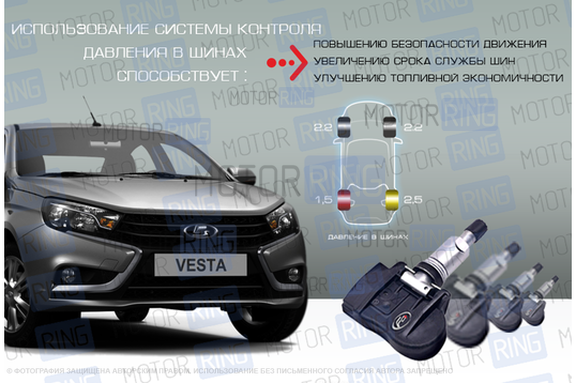 Датчики давления воздуха в шинах (TPMS) Ferrum Group для Лада Веста, Икс Рей