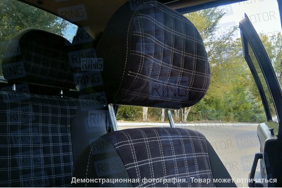 Обивка сидений (не чехлы) ткань с алькантарой (цветная строчка Ромб/Квадрат) для ВАЗ 2108-21099, 2113-2115, 5-дверная Лада 4х4 (Нива) 2131