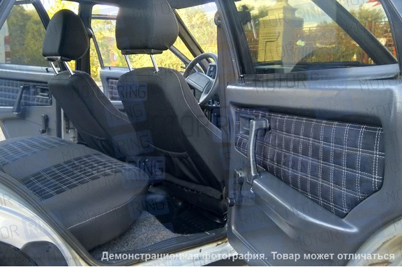 Алькантара Квадрат с двойной строчкой для перетяжки обивок дверей 4шт 70х30см