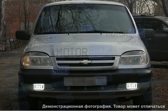 Светодиодные противотуманные фары Sal-Man 40W 3600lux 4 полосы с ДХО для ВАЗ 2110-2112, 2113-2115, Шевроле Нива до рестайлинга 2009 года
