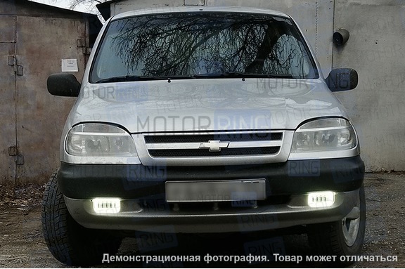 Светодиодные противотуманные фары Sal-Man 40W 3600lux 4 полосы с ДХО для ВАЗ 2110-2112, 2113-2115, Шевроле Нива до рестайлинга 2009 года