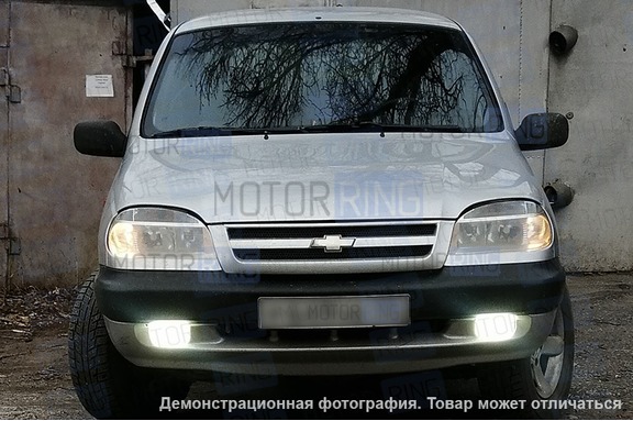 Светодиодные противотуманные фары Sal-Man 40W 3600lux 4 полосы с ДХО для ВАЗ 2110-2112, 2113-2115, Шевроле Нива до рестайлинга 2009 года