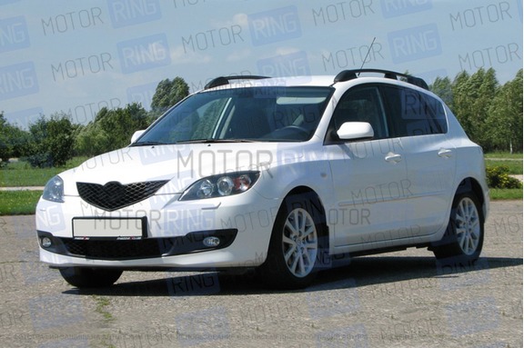 Рейлинги серебристый пластик АПС для Mazda 3 2003-2009 г.в.